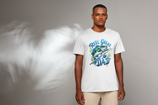 Reel Great Dad Fishing T-Shirt - Perfect Gift for Angler Dads